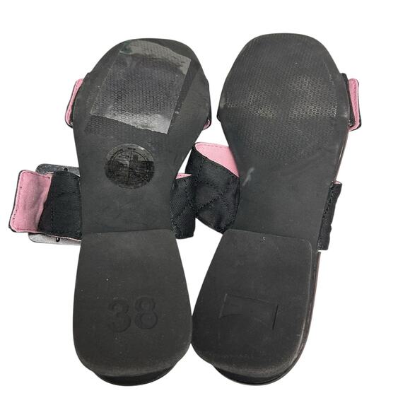 Camper Black Pink Quilted Casi Myra Buckle Open Toe Sandals Womens 38 / US 7.5 - Picture 6 of 7